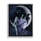 Stupell Industries Witch Relaxing Crescent Moon Framed Giclee Wall Art